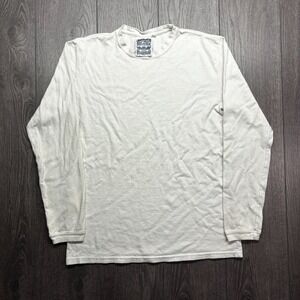 Jungmaven T Shirt Large Hemp Organic Cotton Washed White Long Sleeve Ivory